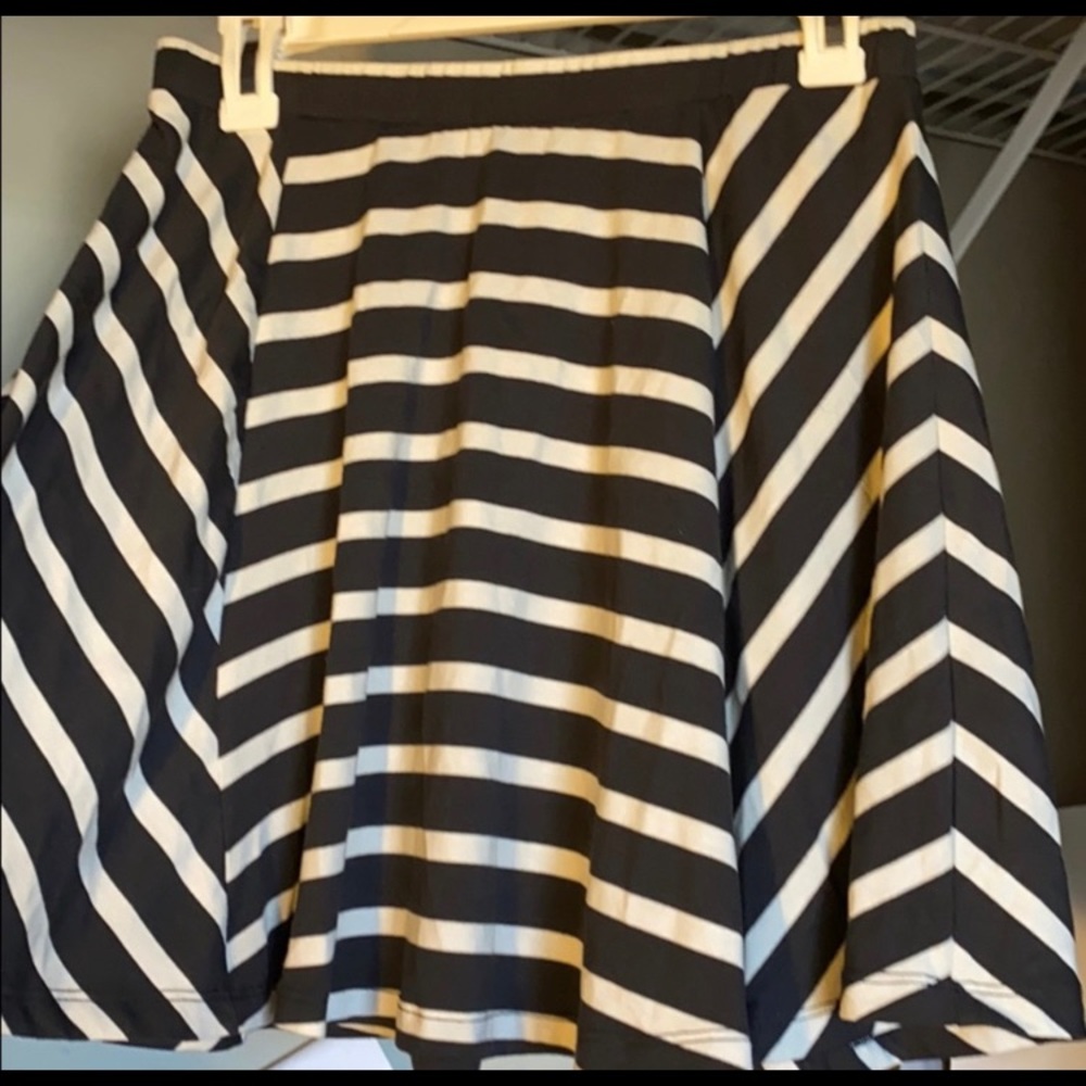 Striped skater skirt